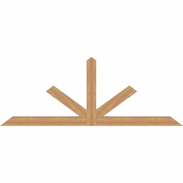 Ekena Millwork Saratoga Timber Gable Bracket, Western Red Cedar, 108"W x 40"H x 3 1/2"D x 5 1/2"F, 9/12 Pitch GBW108X40X0406SAR00SWR - main